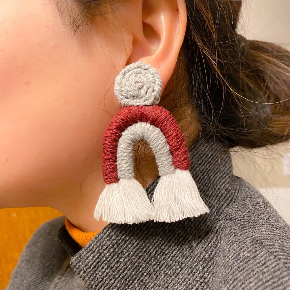 Geometric Mcarame Earrings